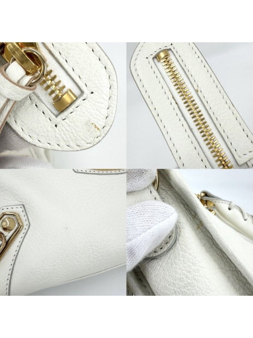 Balenciaga 2-Way Classic Metallic Edge City Shoulder Bag Crossbody Leather - Picture 7 of 15